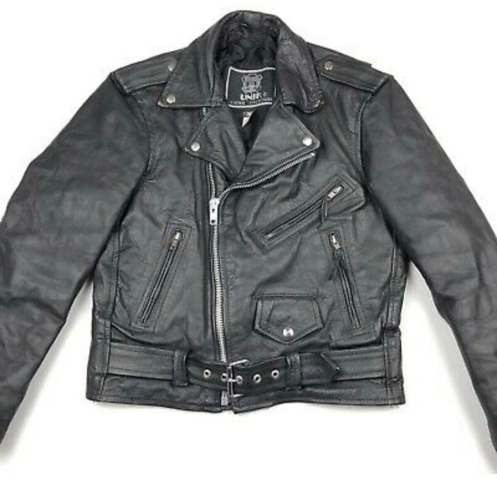 Men’s leather moto jacket UNIK size 36